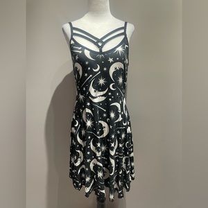Killstar black & white moon dress